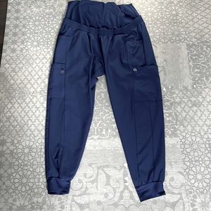Wonderwinks maternity scrub joggers, large, navy
